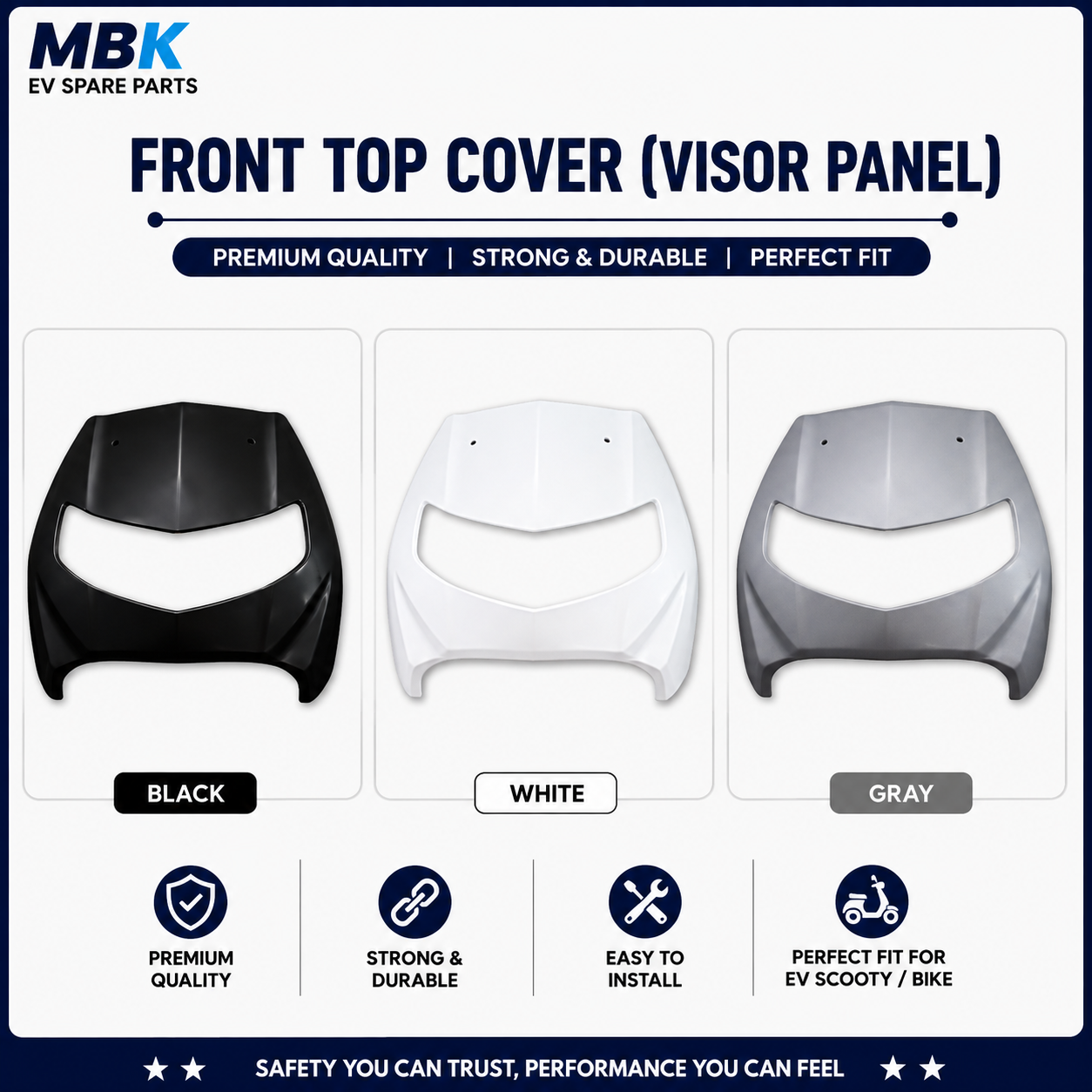 Front Top Cover Visor – EV Scooty